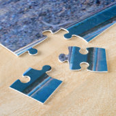 Miniatuur zwart stoomtreinmotor legpuzzel (Zijkant)