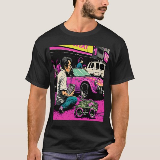 Miniatuurauto-Pop, op afstand bestuurde auto's T-shirt (Voorkant)
