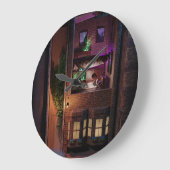 Miniatuurboek nook diorama - boven lezen grote klok (Hoek)