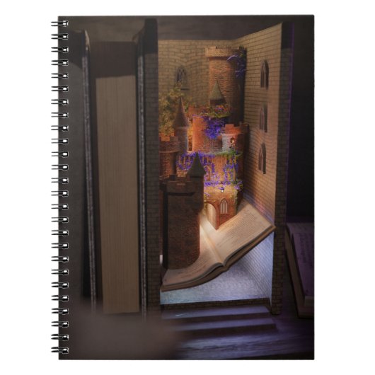 Miniatuurboek nook diorama - magisch kasteel notitieboek (Voorkant)