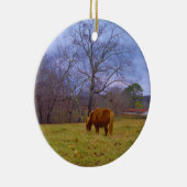 Miniatuurbruine paardenroesthemel keramisch ornament (Rechts)