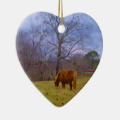 Miniatuurbruine paardenroesthemel keramisch ornament (Rechts)