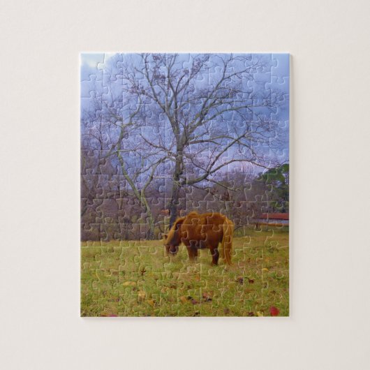 Miniatuurbruine paardenroesthemel legpuzzel (Verticaal)