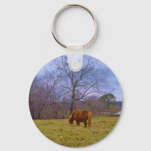 Miniatuurbruine paardenroesthemel sleutelhanger