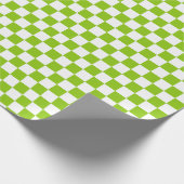 Miniatuurcontrolepatroon in Lime Green en White Cadeaupapier (Hoek)
