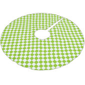 Miniatuurcontrolepatroon in Lime Green en White Kerstboom Rok (Gekanteld)