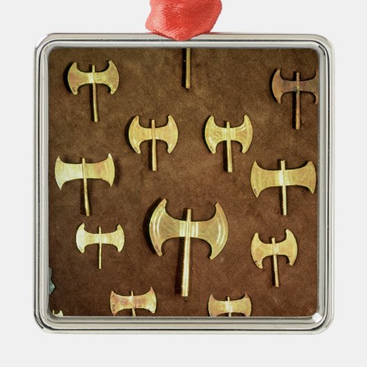 Miniatuurdubbelassen Metalen Ornament (Voorkant)