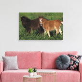 Miniatuurgewassen in gras canvas afdruk (Insitu (Woonkamer))