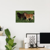 Miniatuurgewassen in gras poster (Thuiskantoor)