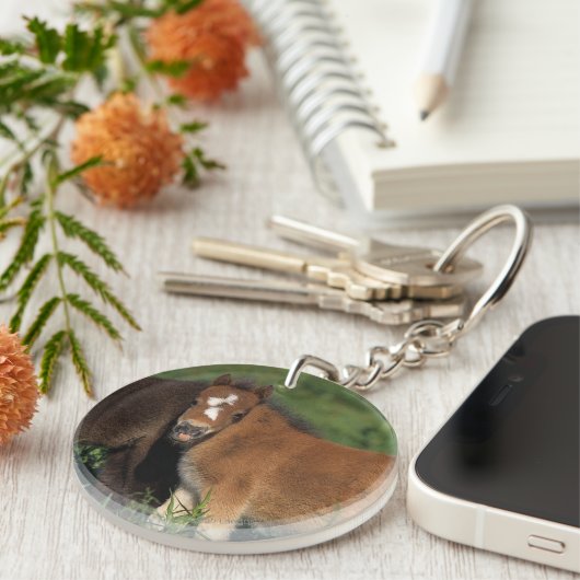 Miniatuurgewassen in gras sleutelhanger (Voorkant Rechts)