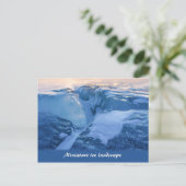 Miniatuurijslandschap en zonsondergang briefkaart (Staand voorkant)
