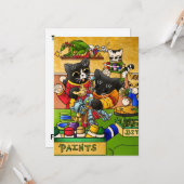 Miniatuurkatjes Knight Model Schilderkatten Kaart (Voorkant / Achterkant in situ)