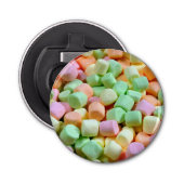 Miniatuurmarshmallows Button Flesopener (Voorkant)