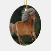 Miniatuurpaard loopt keramisch ornament (Rechts)