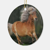 Miniatuurpaard loopt keramisch ornament (Links)