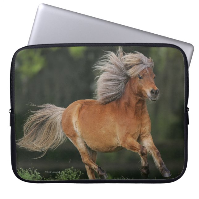 Miniatuurpaard loopt laptop sleeve (Voorkant)