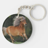 Miniatuurpaard loopt sleutelhanger (Achterkant)