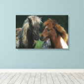 Miniatuurpaarden die canvas afdruk (Insitu (Houten vloer))