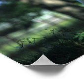 Miniatuurpaarden die in de bomen staan poster (Hoek)