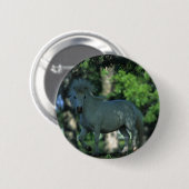 Miniatuurpaarden die in de bomen staan ronde button 5,7 cm (Voorkant /achterkant)