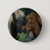 Miniatuurpaarden die ronde button 5,7 cm (Voorkant)