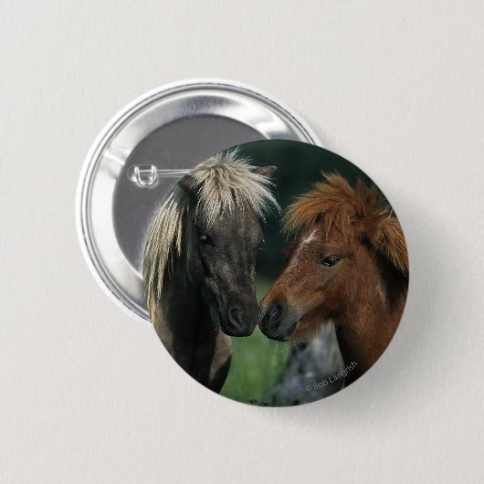 Miniatuurpaarden die ronde button 5,7 cm (Voorkant /achterkant)