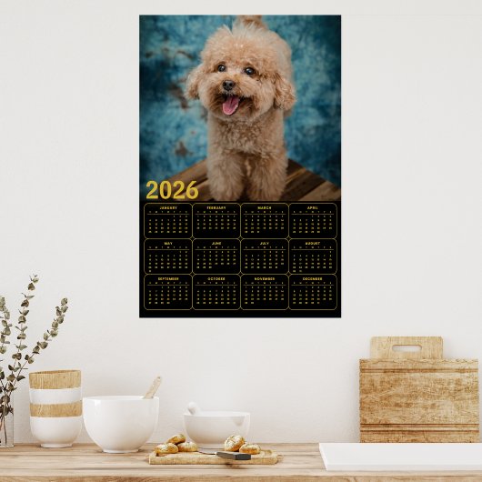 Miniatuurpoedel 2026 Agenda Poster (Keuken)