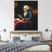 Miniatuurportret, Benjamin Franklin Founding Fathe Canvas Afdruk (Insitu (Slaapkamer))