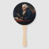 Miniatuurportret, Benjamin Franklin Founding Fathe Handwaaier (Achterkant)