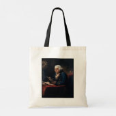Miniatuurportret, Benjamin Franklin Founding Fathe Tote Bag (Achterkant)