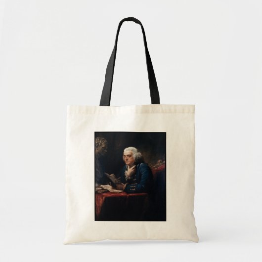 Miniatuurportret, Benjamin Franklin Founding Fathe Tote Bag (Voorkant)
