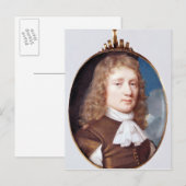 Miniatuurportret van een onbekend Man, 1659 Briefkaart (Voorkant / Achterkant)