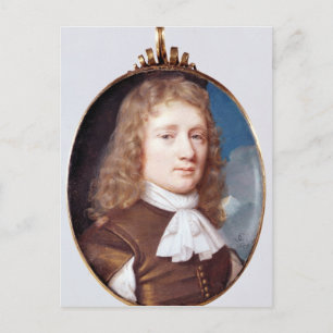 Miniatuurportret van een onbekend Man, 1659 Briefkaart