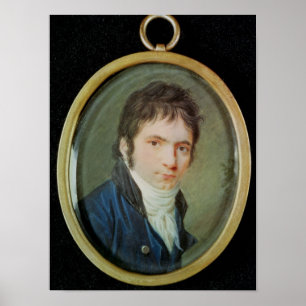 Miniatuurportret van Ludwig van Beethoven , 1802 Poster