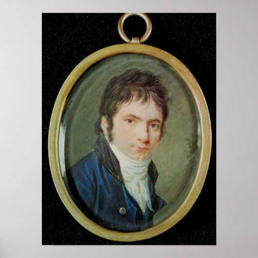 Miniatuurportret van Ludwig van Beethoven , 1802 Poster (Voorkant)