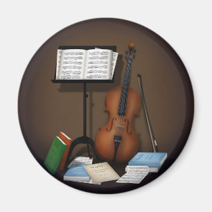 Miniatuurscène voor Cello & Music-standaard Magneet