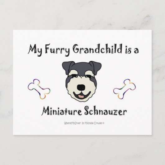 MiniatuurSchnauzer Briefkaart (Voorkant)