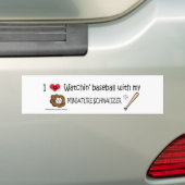MINIATUURSCHNAUZER BUMPERSTICKER (Op auto)
