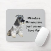 Miniatuurschnauzers willen gewoon een vun mousepad muismat (Met muis)