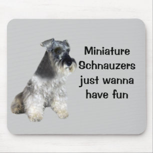 Miniatuurschnauzers willen gewoon een vun mousepad muismat