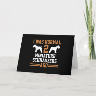 Miniatuurschool Schnauzer Dog 2 Bedankkaart
