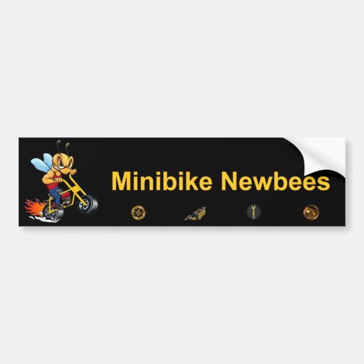Minibike Newbee Bumpersticker (Voorkant)
