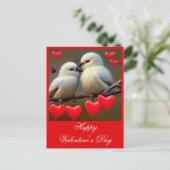 Minibirds valentijnsdag briefkaart (Staand voorkant)