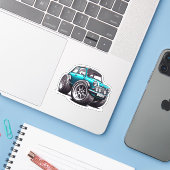 Minicar Sticker (Laptop met iPhone)