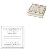 Minicertificaat van echtheid voor fotografie rubberstempel (Gestempeld)