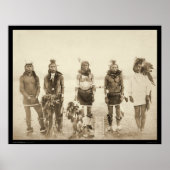 Miniconjou Indian Grass Dancers SD 1890 Poster (Voorkant)