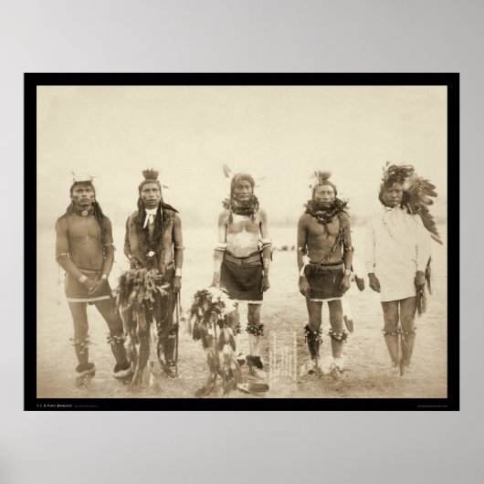 Miniconjou Indian Grass Dancers SD 1890 Poster (Voorkant)