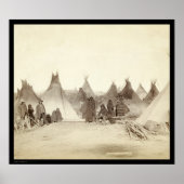 Miniconjou Indian Tipi Camp SD 1891 Poster (Voorkant)