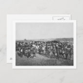 Miniconjou met witte soldaten briefkaart (Voorkant / Achterkant)