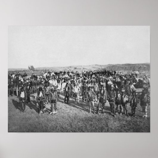 Miniconjou met witte soldaten poster (Voorkant)